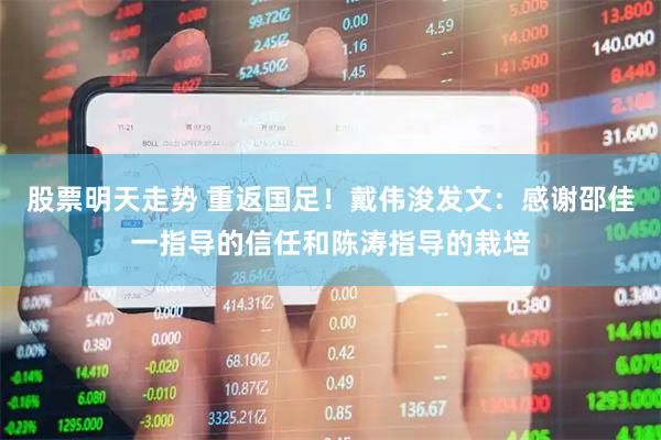 股票明天走势 重返国足！戴伟浚发文：感谢邵佳一指导的信任和陈涛指导的栽培